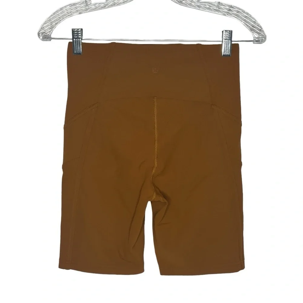 Lululemon Athletica Ribbed High Rise Yoga Shorts